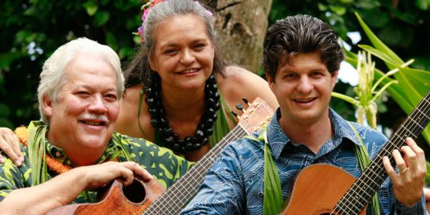Keola Beamer & Jeff Peterson, with Moanalani Beamer